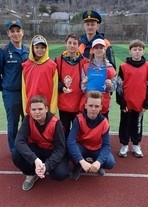 Соревнования среди дружин юных пожарных.